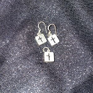 Earrings and a matching charm